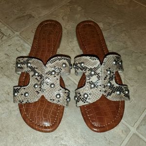 Snakeskin sandals Charming Charlie like new